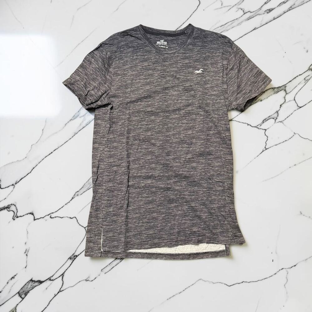 Hollister Mens T-Shirt Size Small Grey Heather Short Sleeve Crew Neck Top